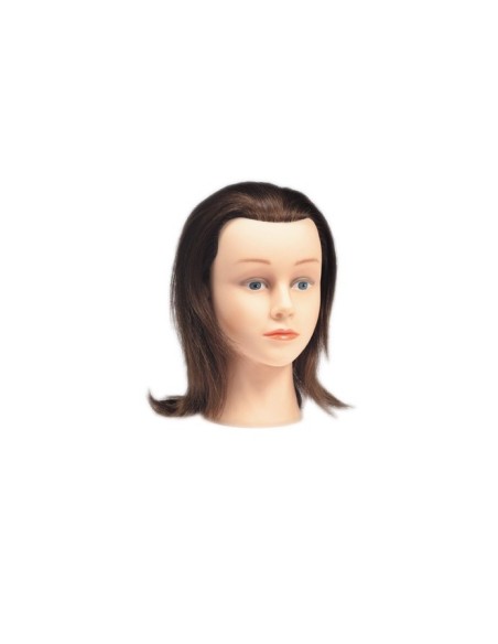Tête malléable LYA – Cheveux 100% naturels – Formation coiffure